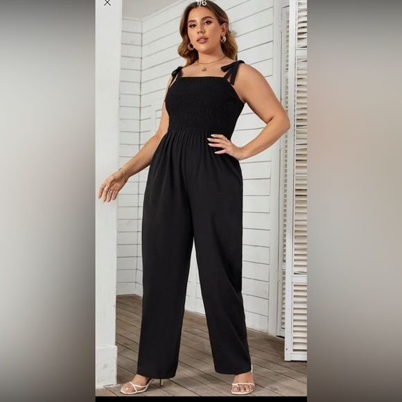 SHEIN Pants - Shein shirred black jumpsuit